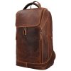 Kožený batoh Hide & Stitches Japura - 18,5 L - koňakový - 46x29x14 cm