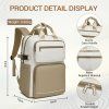 Cestovný vodeodolný batoh na notebook 15,6" Kono - khaki-béžový - 19 L