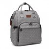 Prebalovací batoh na kočík - sivý bodkovaný