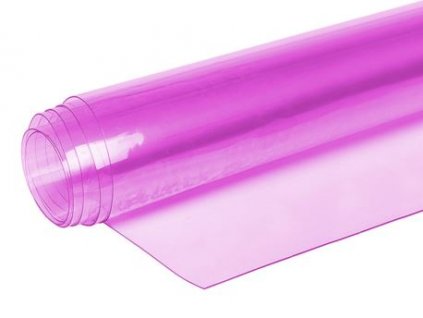 transparentni ruzovy pcv folie 050 mm