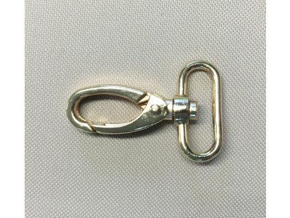 Kovová karabina BRUNO - zlatá lesk - průvlek 32 mm