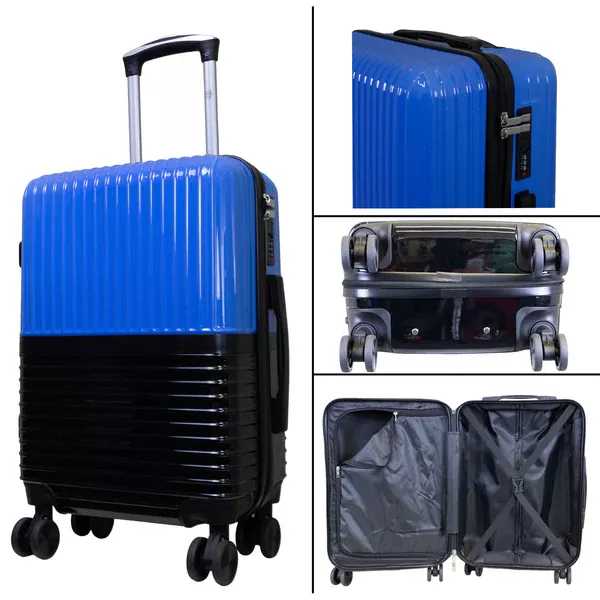 MONOPOL Cestovní kufr RIGA blue-black malý S