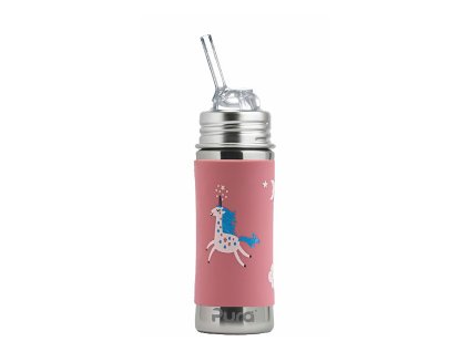 PURA nerezova flasa so silikonovou slamkou 325ml unicorn K11T24S 850038571580
