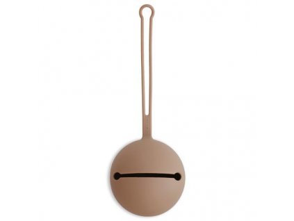 Mushie silikónové púzdro na cumlíky - Natural
