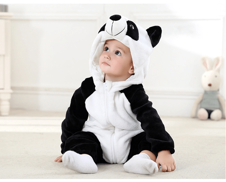 Plyšový overal pro miminka - panda
