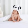 3 panda na bambusovem rucniku s kapuci