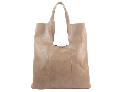 Velká latté hnědá shopper dámská kabelka s crossbody uvnitř