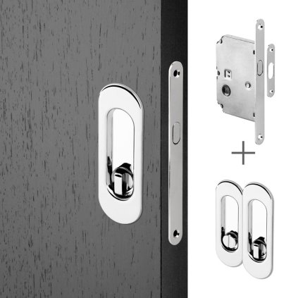 2340 1 act set pro posuvne dvere ov wc chrom