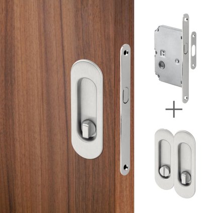 2346 1 act set pro posuvne dvere ov wc nikl