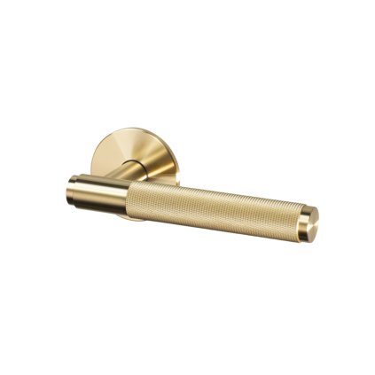 Door Handle Right Fixed Brass