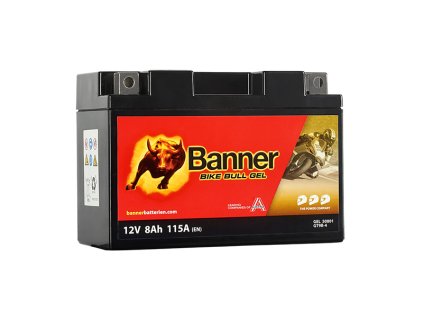 Motobaterie Banner Bike Bull GEL 50801, GT9B-4 (YT9B-BS), 12V - 8Ah