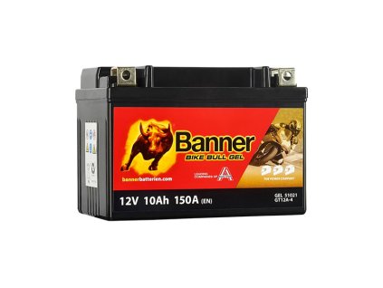 Motobaterie Banner Bike Bull GEL 51021, GT12A-4 (YT12A-BS), 12V - 10Ah
