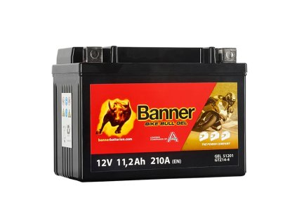 Motobaterie Banner Bike Bull GEL 51201, GTZ14-4 (YTZ14S), 12V - 11Ah