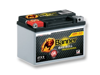 Motobaterie Banner Bike Bull AGM PRO ETX 9, 8Ah, 12V