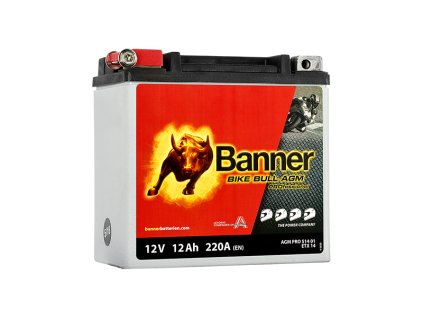 Motobaterie Banner Bike Bull AGM PRO ETX 14, 12Ah, 12V