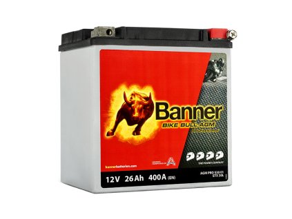 Motobaterie Banner Bike Bull AGM PRO ETX 30L, 26Ah, 12V