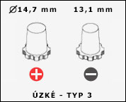 Úzké kontakty rozměry