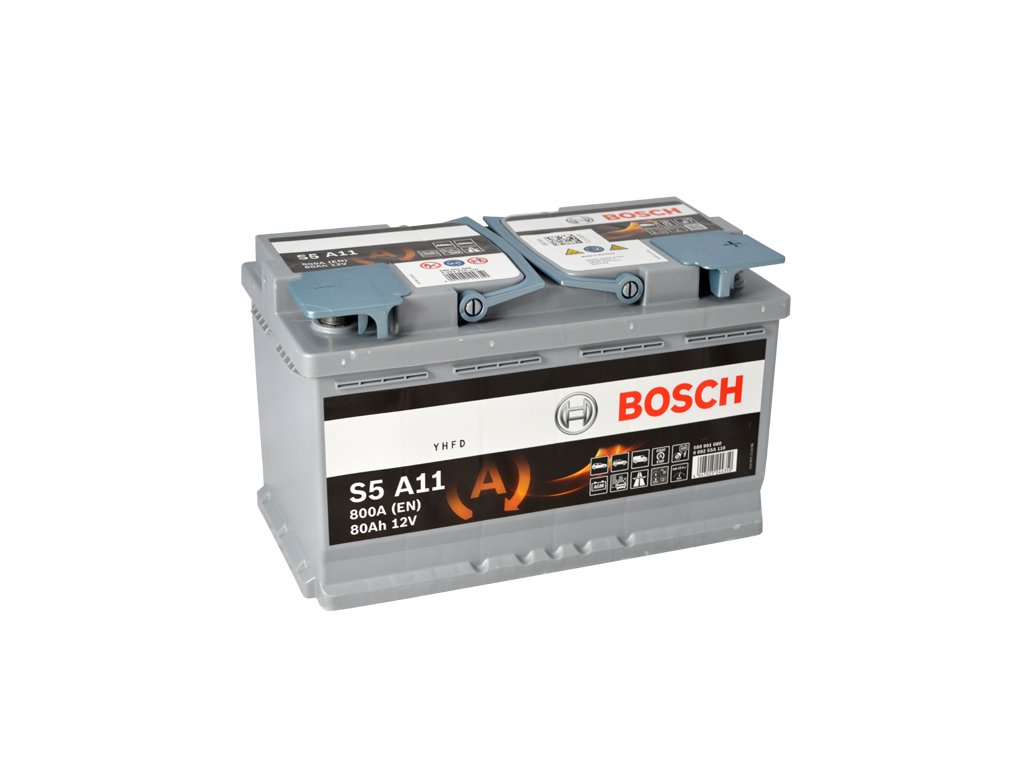 Autobaterie BOSCH S5A 110, 80Ah, 12V, AGM (0 092 S5A 110)
