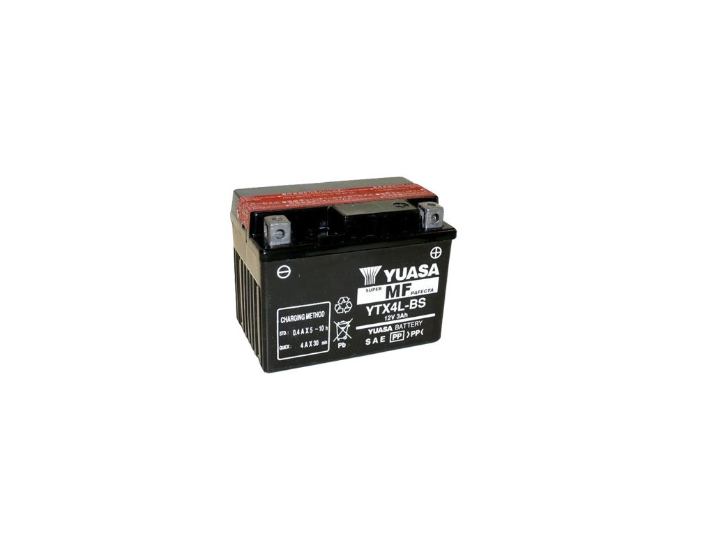 Motobaterie YUASA (originál) YTX4L-BS, 12V, 3Ah - Battery Import