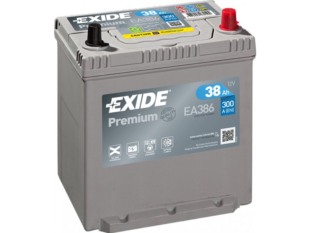 Autobaterie EXIDE Premium 38Ah, 12V, EA386