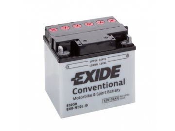 Motobaterie EXIDE BIKE Conventional 30Ah, 12V, E60-N30L-B