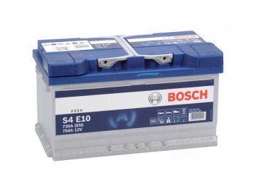 Autobaterie BOSCH S4 E10, 75Ah, 12V, EFB (0 092 S4E 100)