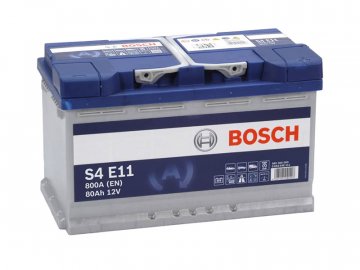 Autobaterie BOSCH S4 E11, 80Ah, 12V, EFB (0 092 S4E 110)