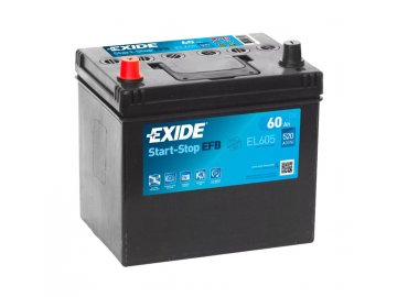 Autobaterie EXIDE START-STOP EFB 60Ah, 12V, EL605