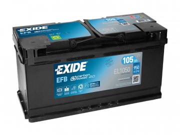 Autobaterie EXIDE START-STOP EFB 105Ah, 12V, EL1050