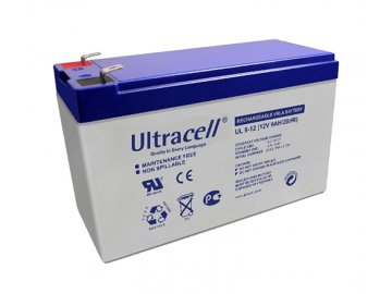 Ultracell UL9-12 F2 (12V - 9Ah), VRLA-AGM záložní baterie