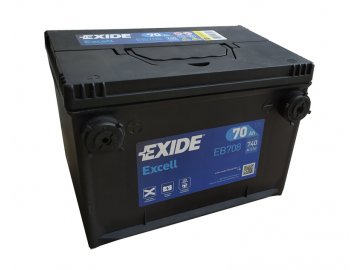 Autobaterie EXIDE Excell 70Ah, 12V, EB708