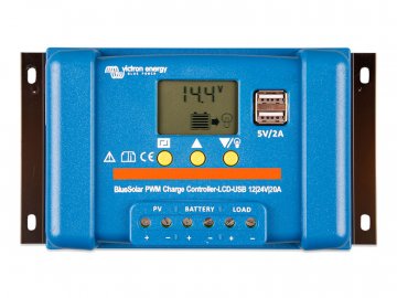 victron BlueSolar PWM regulator LCD USB 12 24V 20A 1