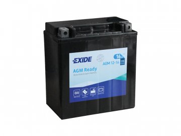 Motobaterie EXIDE BIKE AGM Ready 16Ah, 12V, AGM12-16