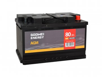 Autobaterie GOOWEI ENERGY AGM 80Ah, 12V, 760A