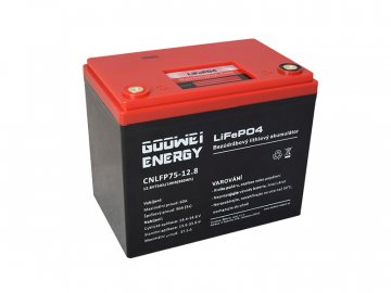 GOOWEI ENERGY trakční baterie (LiFePO4) CNLFP75-12.8, 75Ah, 12.8V