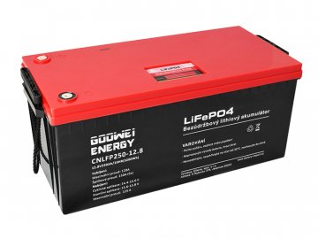 GOOWEI ENERGY trakční baterie (LiFePO4) CNLFP250-12.8, 250Ah, 12.8V