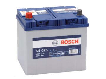 Autobaterie BOSCH S4 025, 60Ah, 12V (0 092 S40 250)