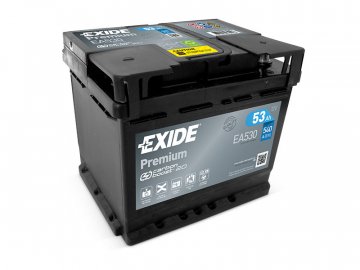 Autobaterie EXIDE Premium 53Ah, 12V, EA530