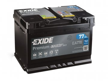 Autobaterie EXIDE Premium 77Ah, 12V, EA770