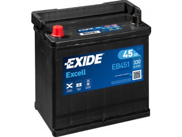 Autobaterie EXIDE Excell 45Ah, 12V, EB451