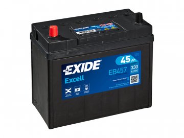 Autobaterie EXIDE Excell 45Ah, 12V, EB457