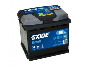 Autobaterie EXIDE Excell 50Ah, 12V, EB501