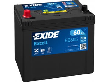 Autobaterie EXIDE Excell 60Ah, 12V, EB605