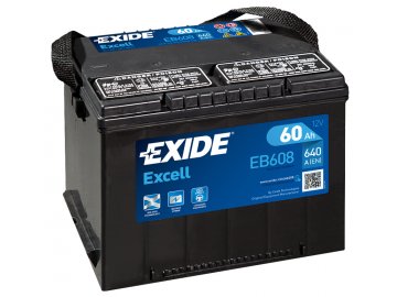 Autobaterie EXIDE Excell 60Ah, 12V, EB608