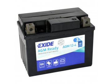 Motobaterie EXIDE BIKE AGM Ready 3Ah, 12V, AGM12-4  (YTX4L-BS)