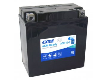 Motobaterie EXIDE BIKE AGM Ready 9Ah, 12V, AGM12-9 (YB9-B)