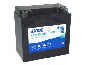 Motobaterie EXIDE BIKE AGM Ready 12Ah, 12V, AGM12-12 (YTX14-BS)