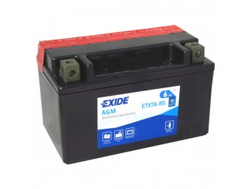 Motobaterie EXIDE ETX7A-BS, 12V, 6Ah, 90A