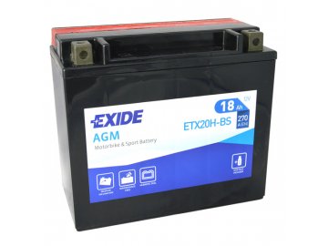 Motobaterie EXIDE ETX20H-BS, 12V, 18Ah, 270A