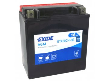 Motobaterie EXIDE ETX20CH-BS, 12V, 18Ah, 230A